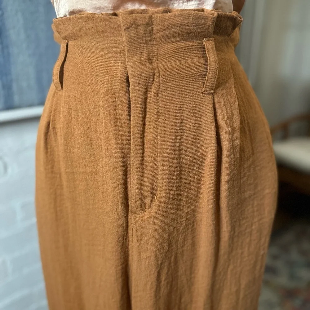 A New Day Brown Paperbag Waist Pants - Picture 7 of 14